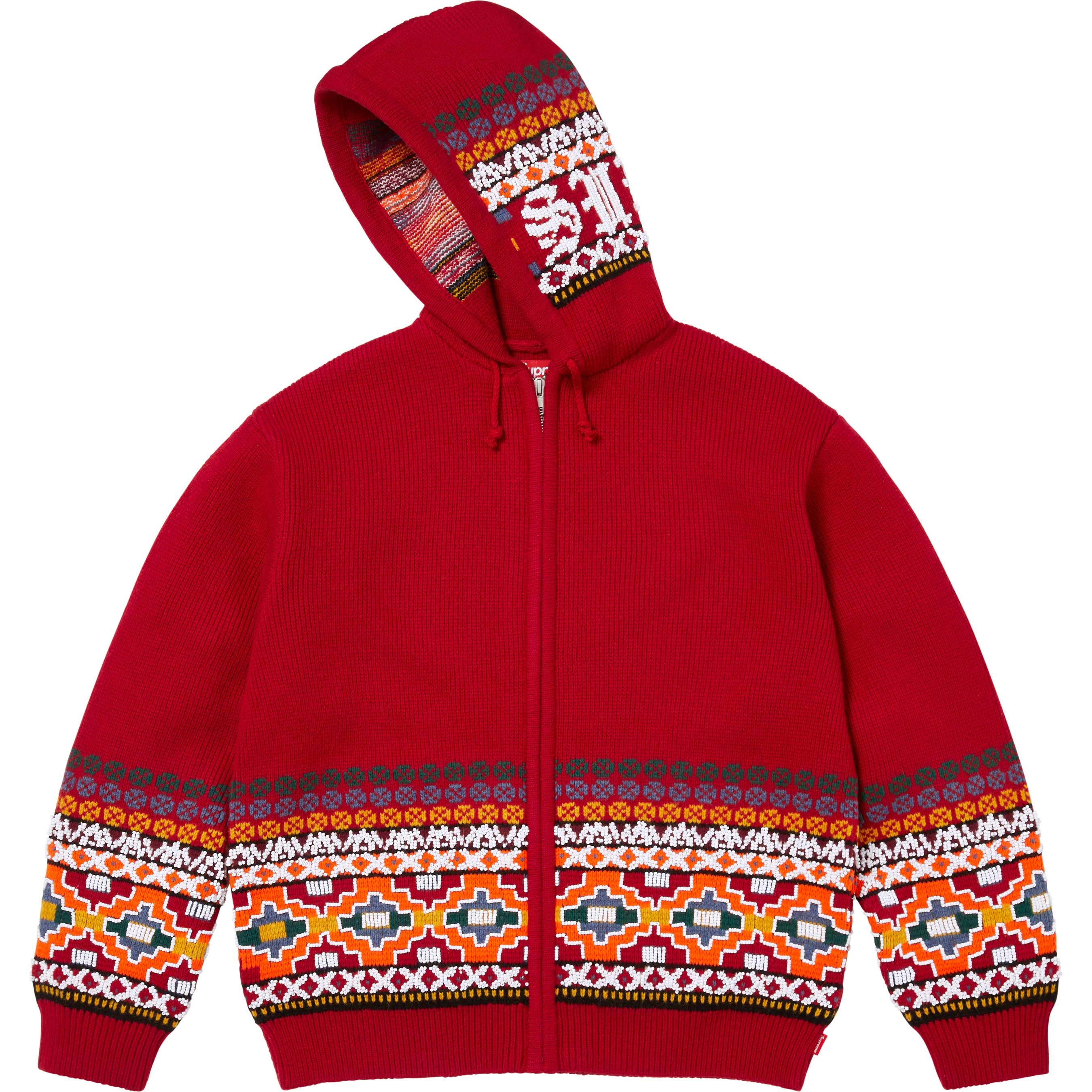 Beaded Zip Up Hooded Sweater view 11